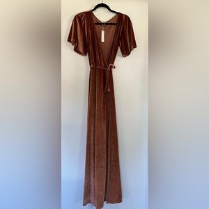 Meghan Velvet Wrap Maxi Dress - Never Worn